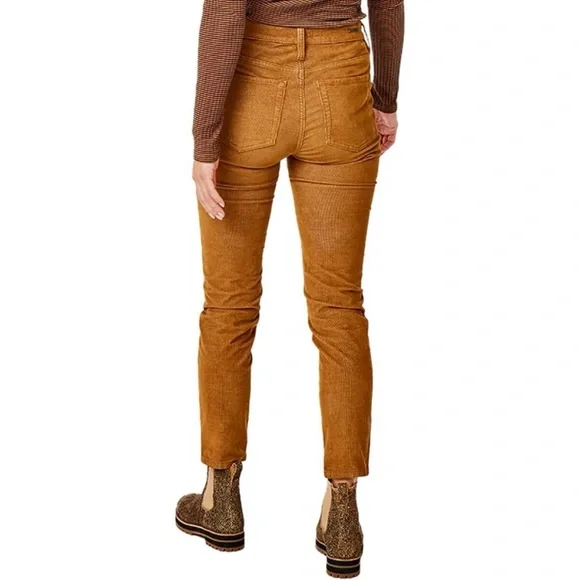 Carve Designs Carson Corduroy Pant Raw Hem Cord Organic Cotton Tan Women's 4 - Picture 2 of 9